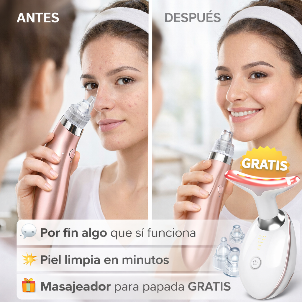 ✨ClearPore® Pro + Massageador de Papada GRATIS Miles de mujeres en Colombia ya disfrutan una piel limpia y SIN puntos negros ni espinillas en minutos 💎